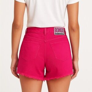 BONGO Vintage 80s Hot Pink Denim Cut Off Shorts